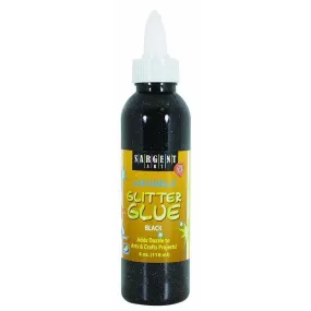 (12 Ea) 4 Oz Glitter Glue Black