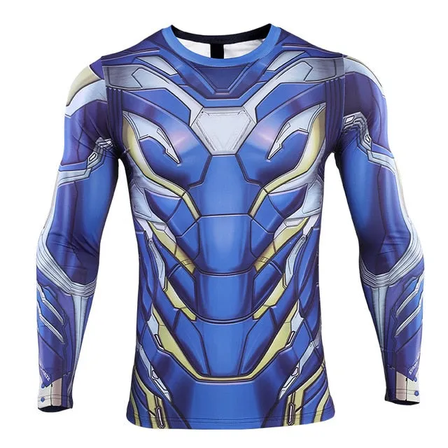 2019 Avengers 4 IRON MAN Long Sleeve Compression Shirt