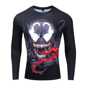 2019 VENOM Red Tongue Compression Shirt for Men