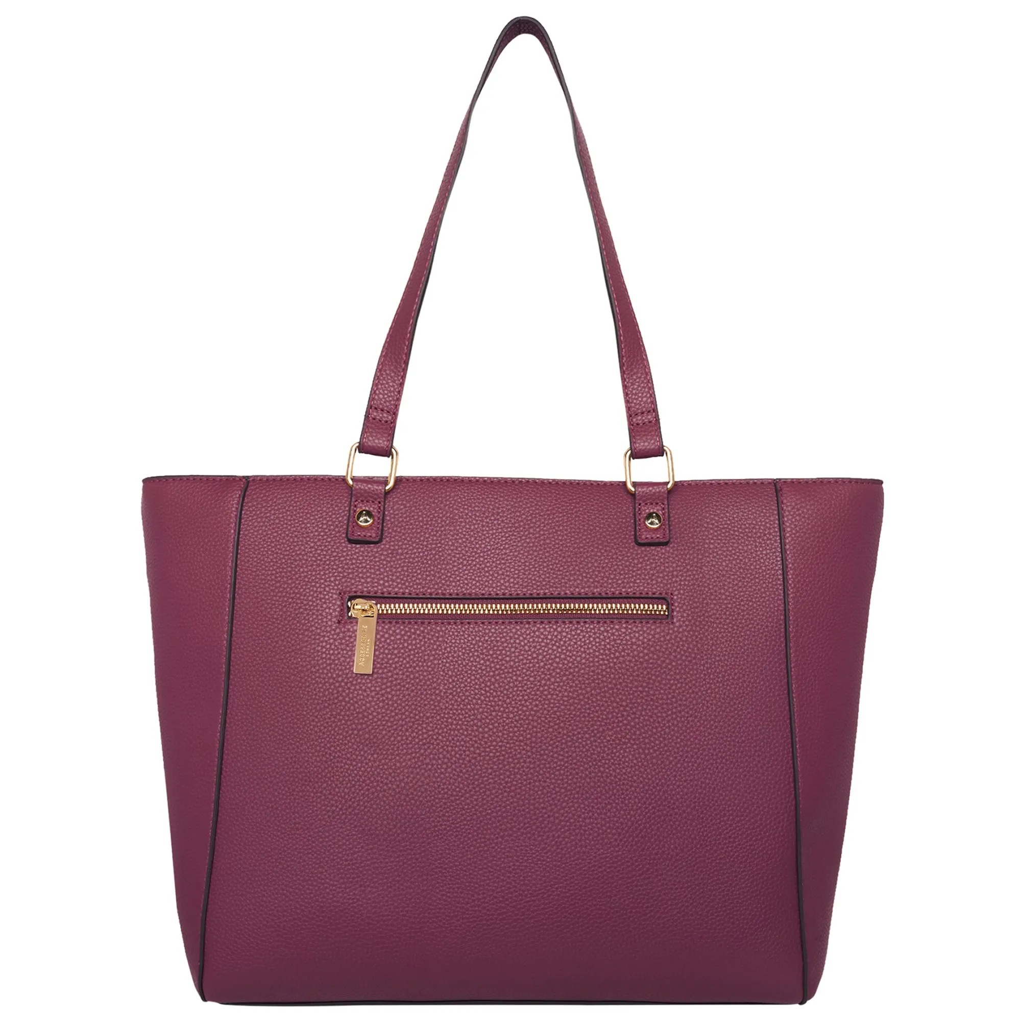 Accessorize London Women's Burgundy Dana Tote Bag