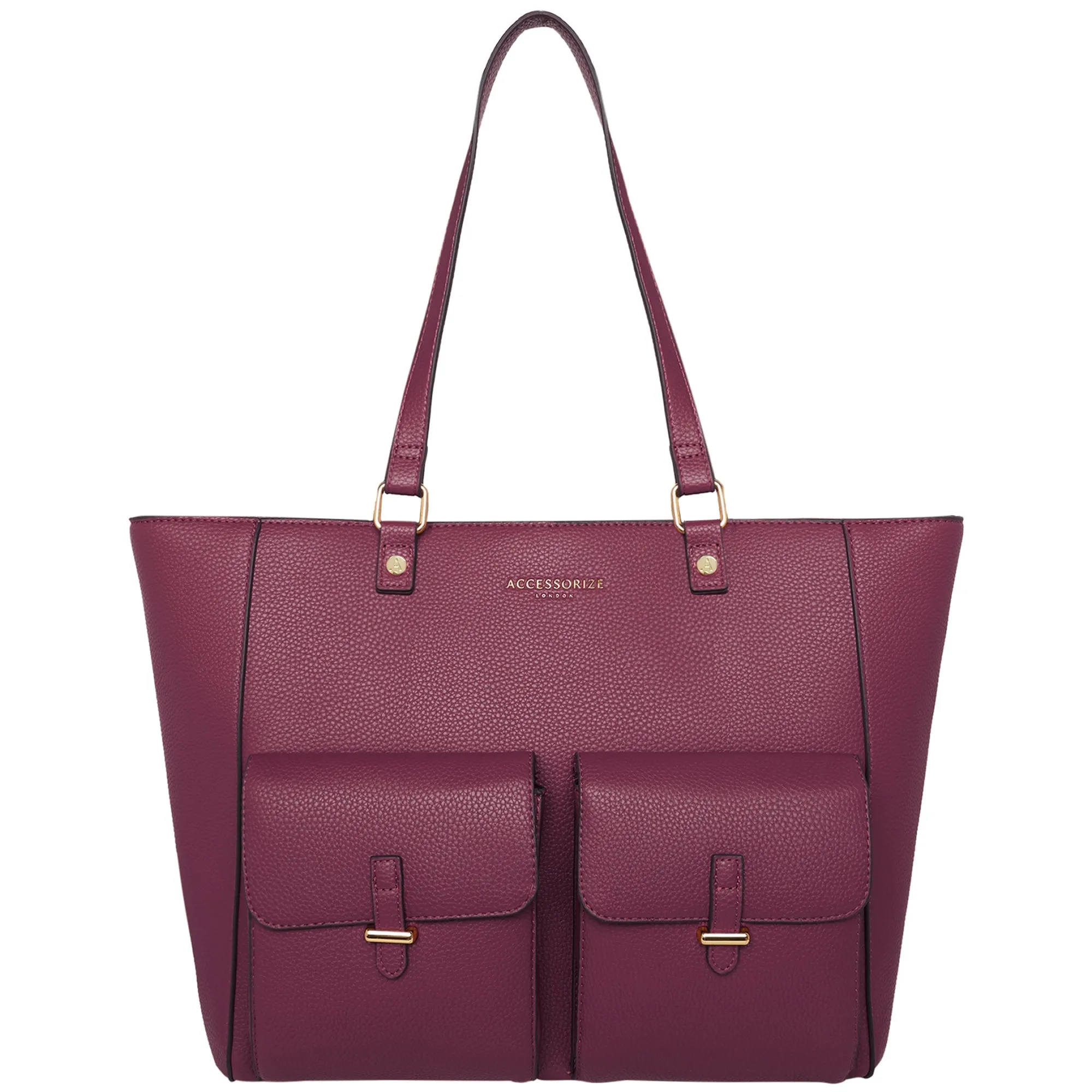 Accessorize London Women's Burgundy Dana Tote Bag