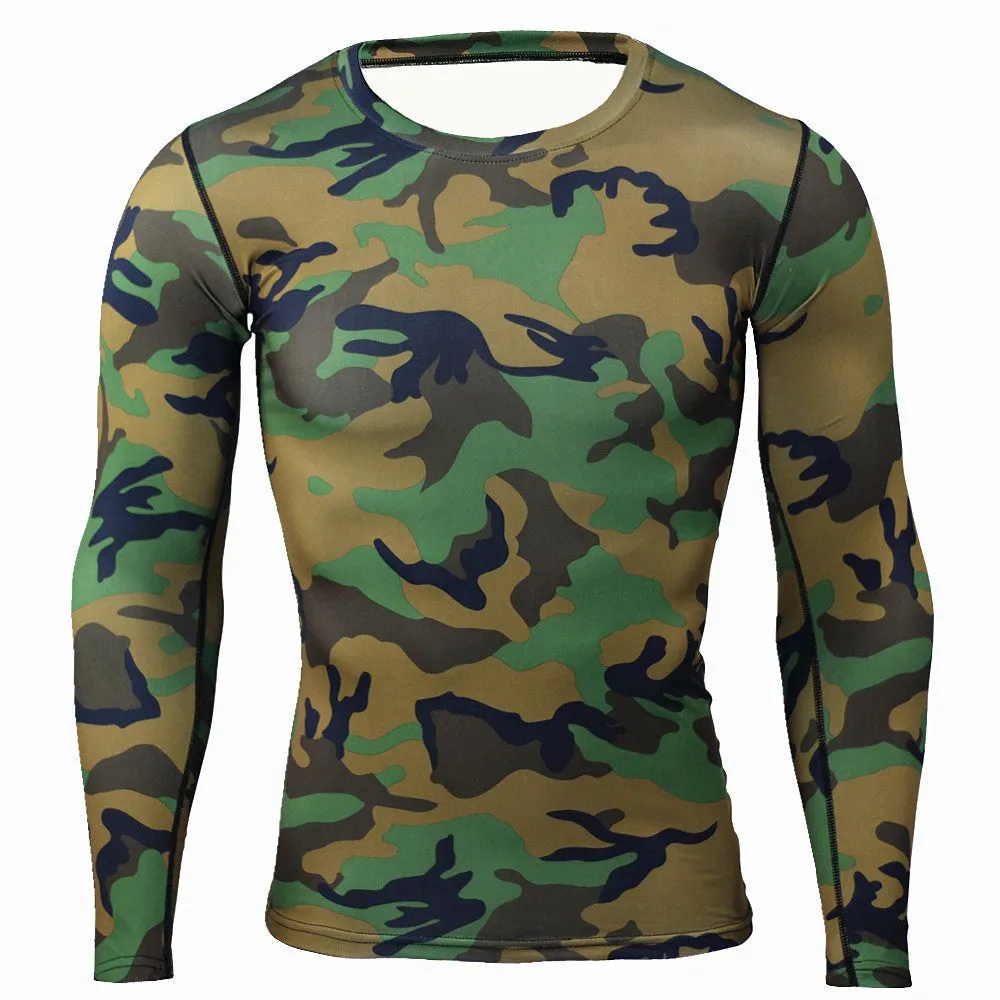 ARMY CAMOUFLAGE Compression Shirt for Men (Long Sleeve)