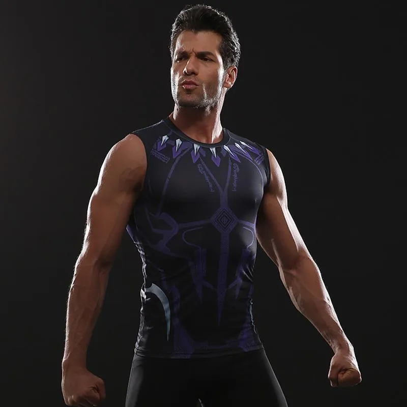 Avengers 3 BLACK PANTHER Compression Tank Top for Men