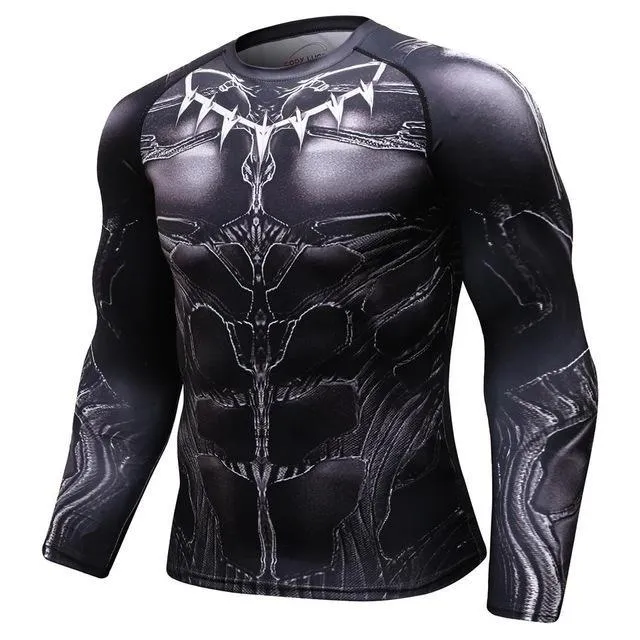 Avengers 3 Infinity War Black Panther Compression Shirt