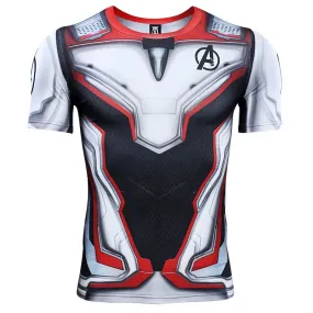 Avengers 4 Endgame 3D Short Sleeve Compression Shirt For Men