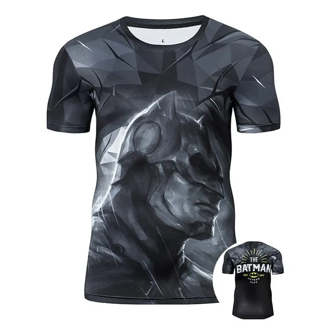 BATMAN Short Sleeve Compression Shirt for Men