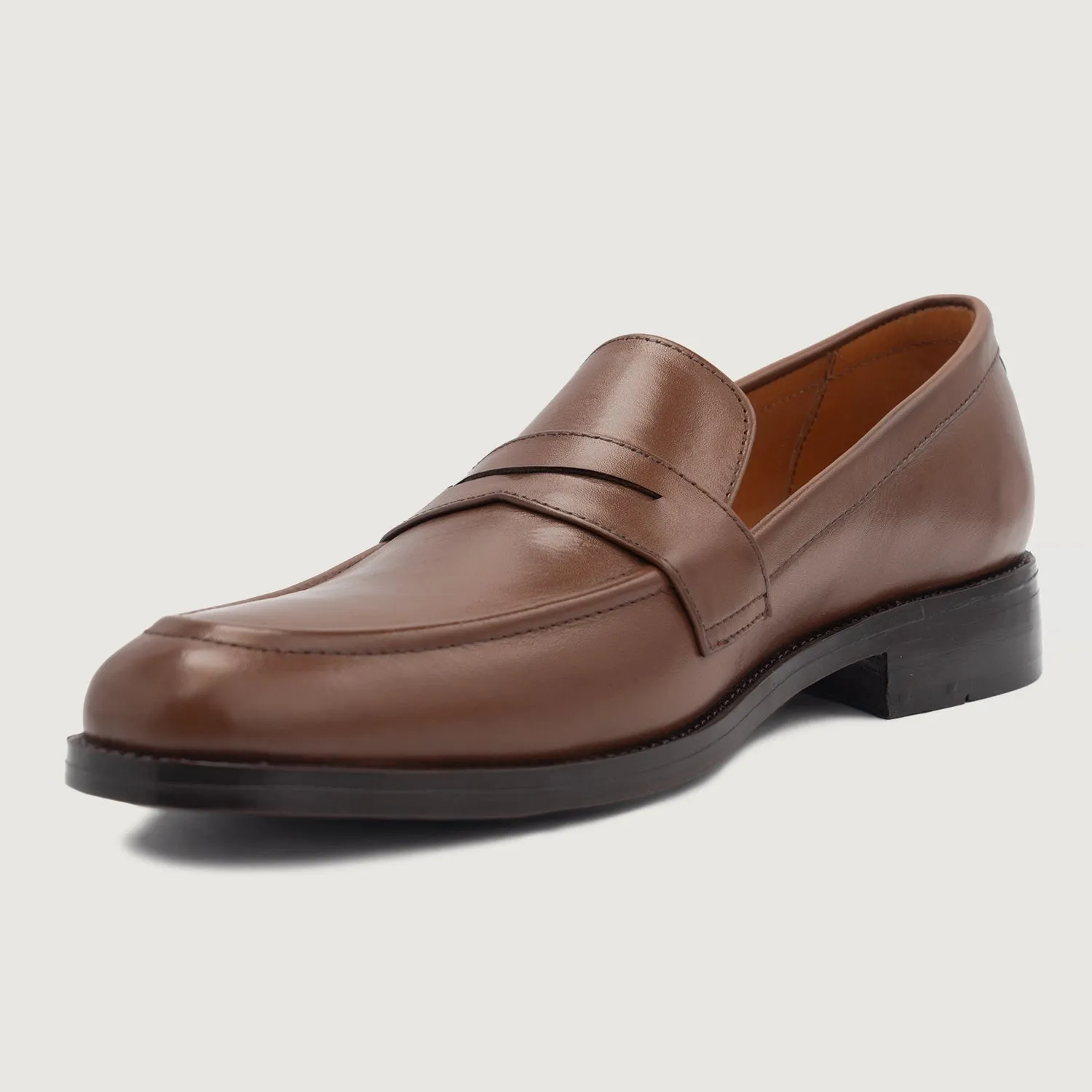 Baxton Brown Leather Loafers