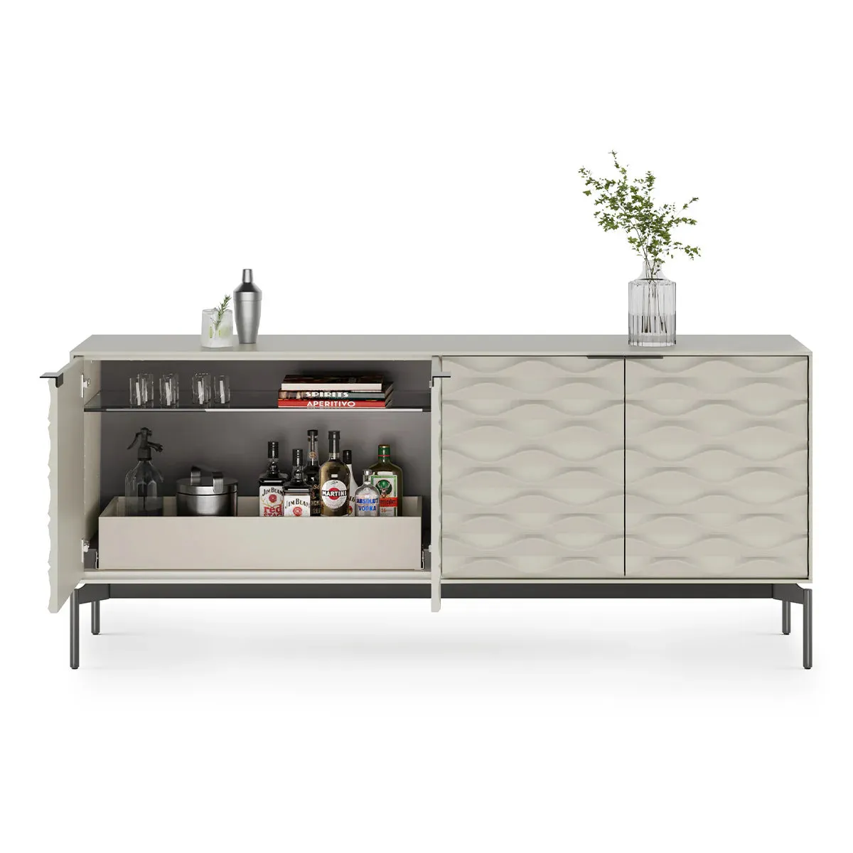 BDI Ripple 7629 4-Door Storage Credenza