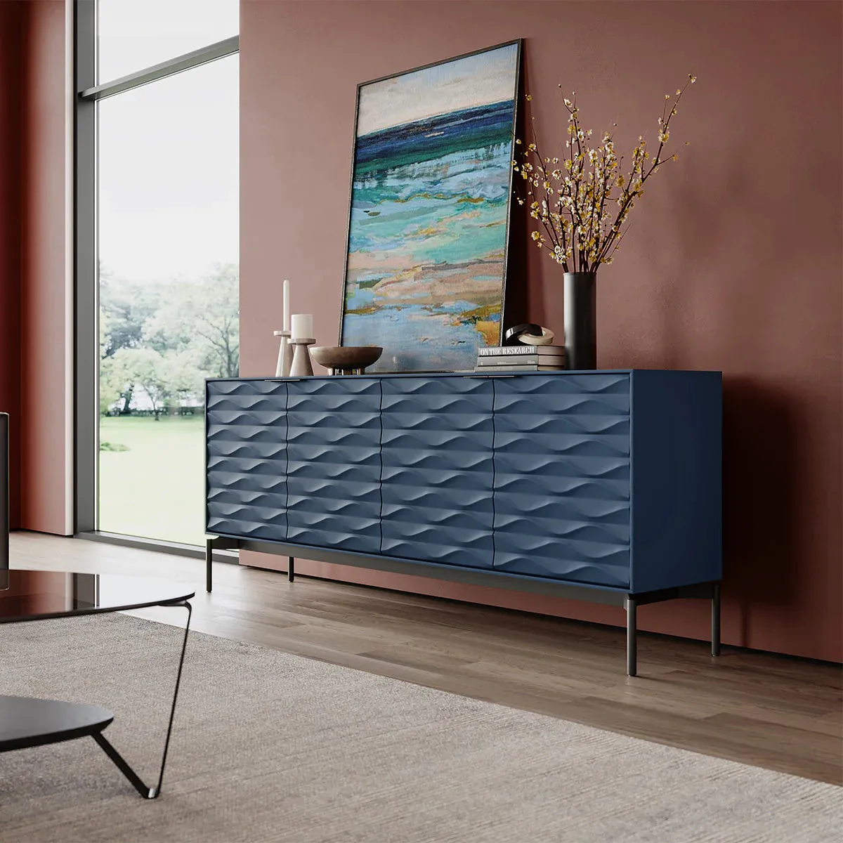 BDI Ripple 7629 4-Door Storage Credenza