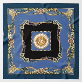 Bernini - Silk Pocket Square - Blue