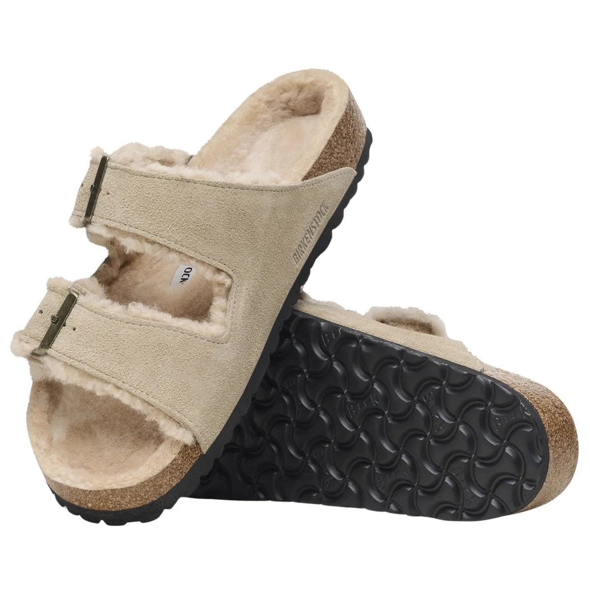 Birkenstock Women's Arizona Shearling Taupe Suede Leather