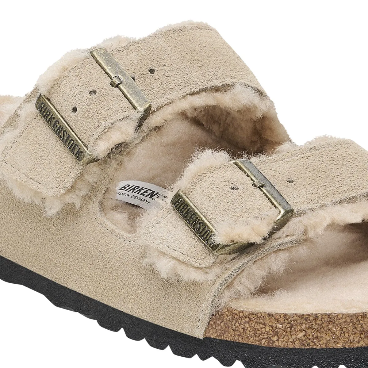 Birkenstock Women's Arizona Shearling Taupe Suede Leather