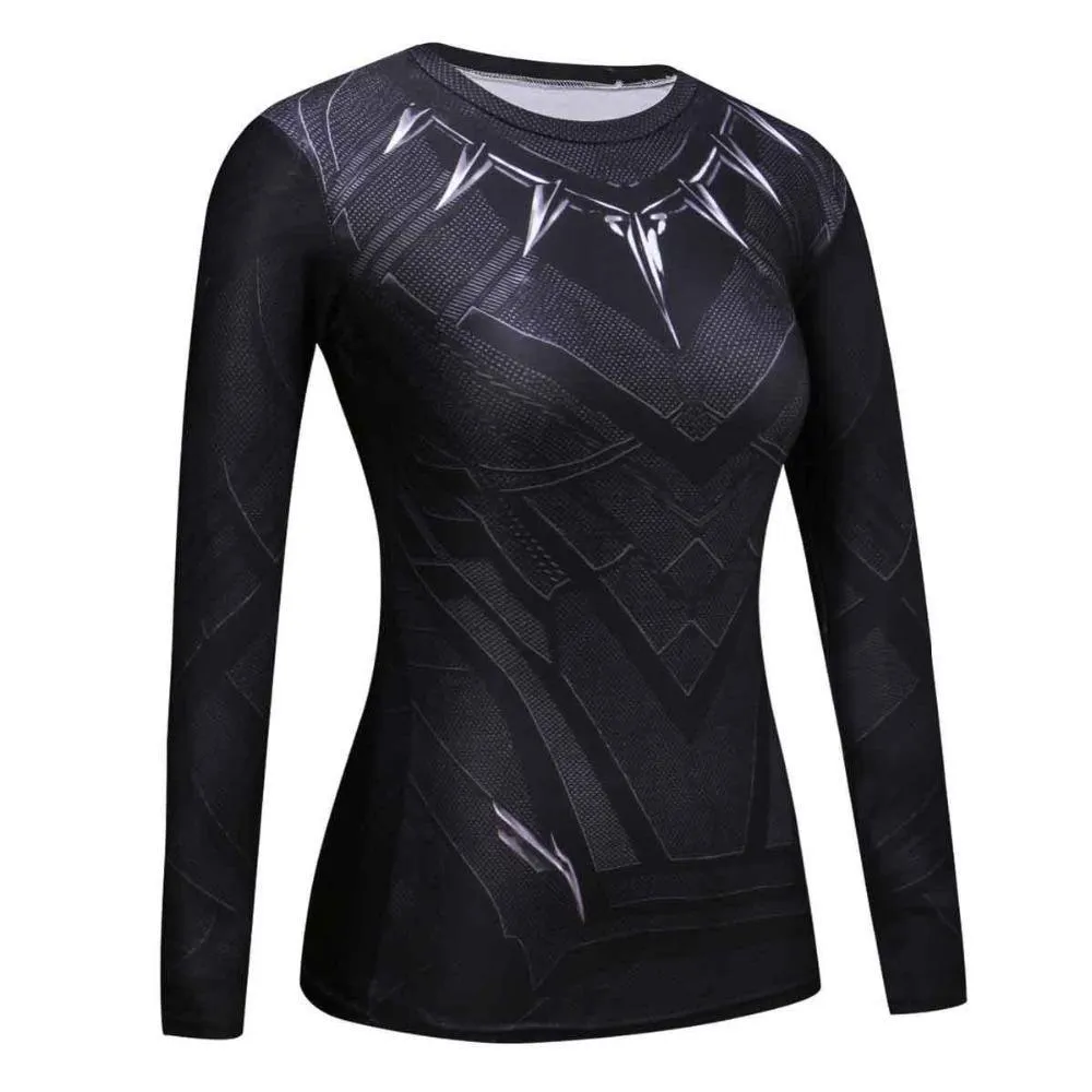 BLACK PANTHER Compression Shirt for Women (Long Sleeve)