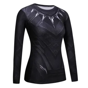 BLACK PANTHER Compression Shirt for Women (Long Sleeve)