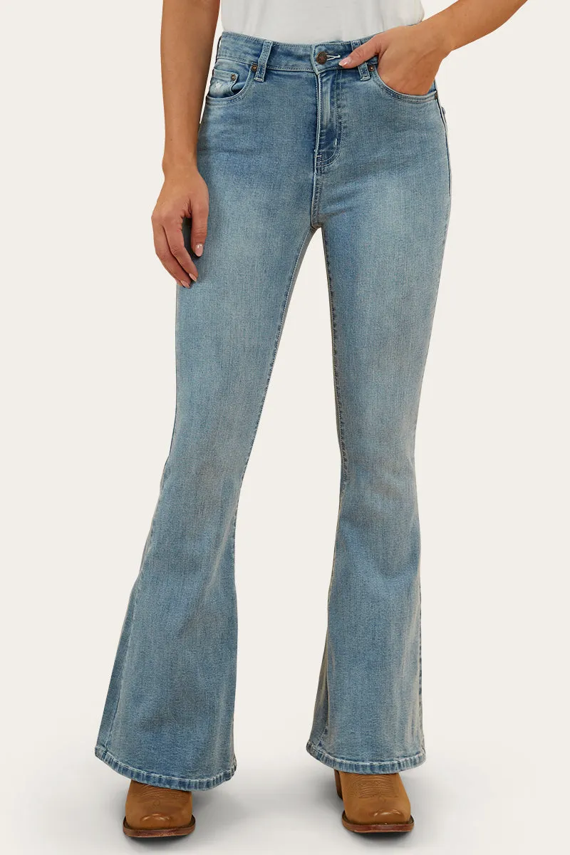 Bowie Womens Flare Jean - Light Blue