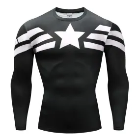 CAPTAIN AMERICA Compression Shirt for Men (Long Sleeve)