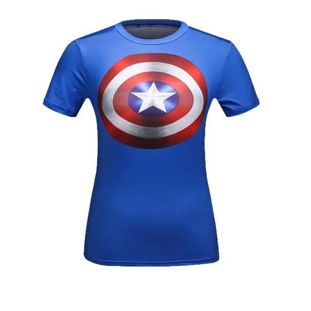 CAPTAIN AMERICA Compression Shirt for Women (Short Sleeve)