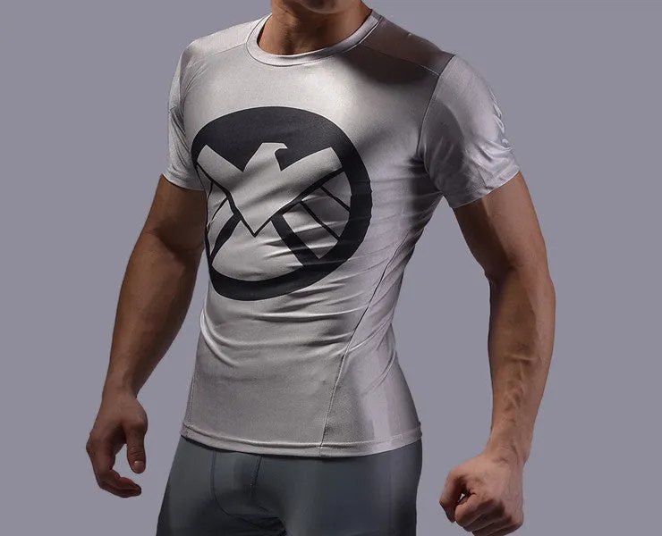 CAPTAIN AMERICA Short Sleeve Compression Shirt