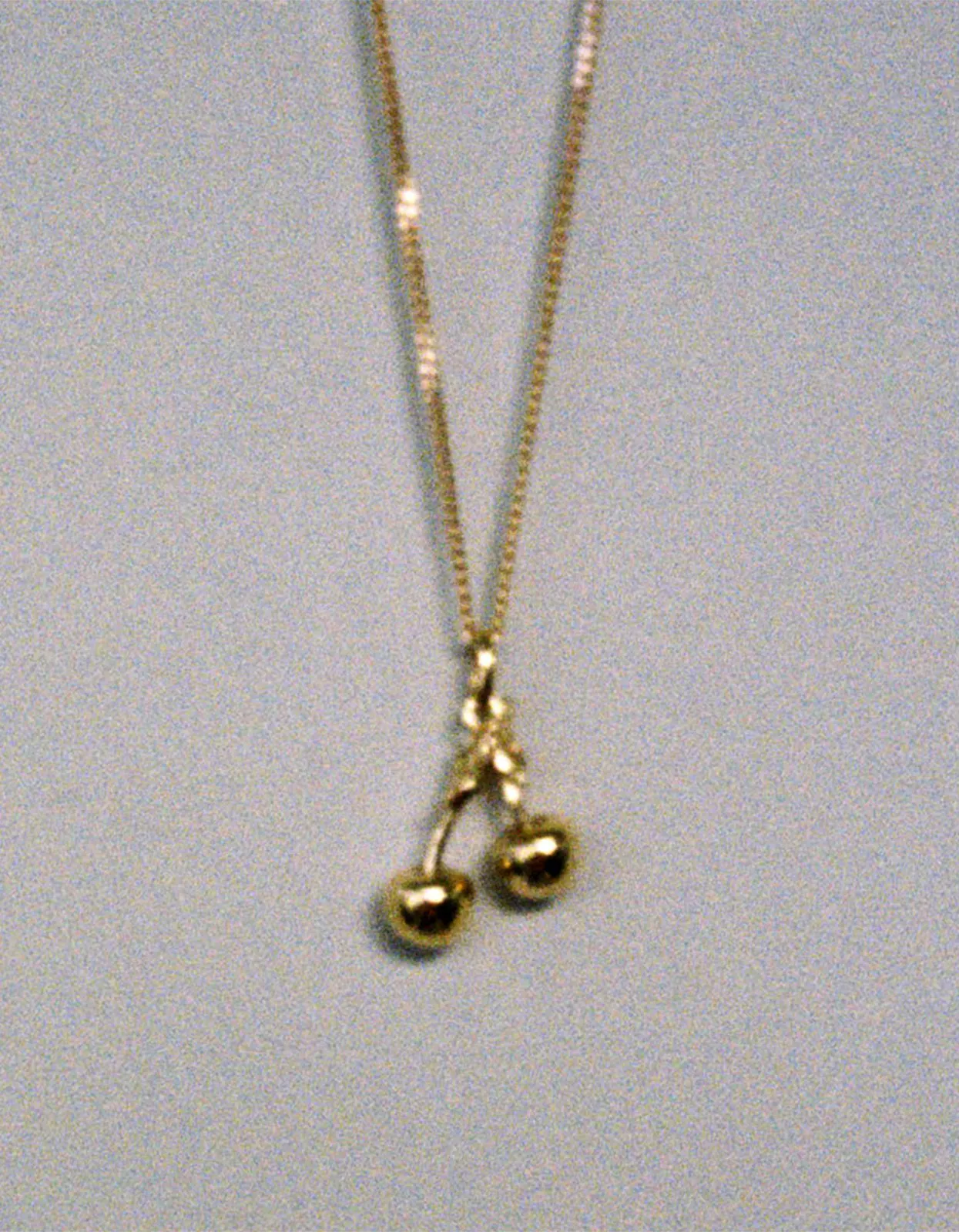 Cherry Charm Necklace - Gold