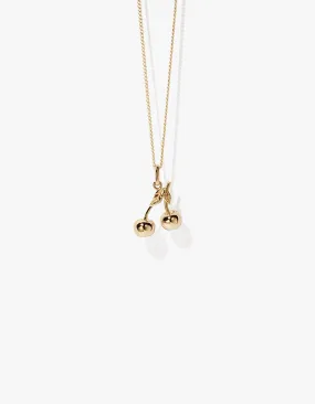 Cherry Charm Necklace - Gold