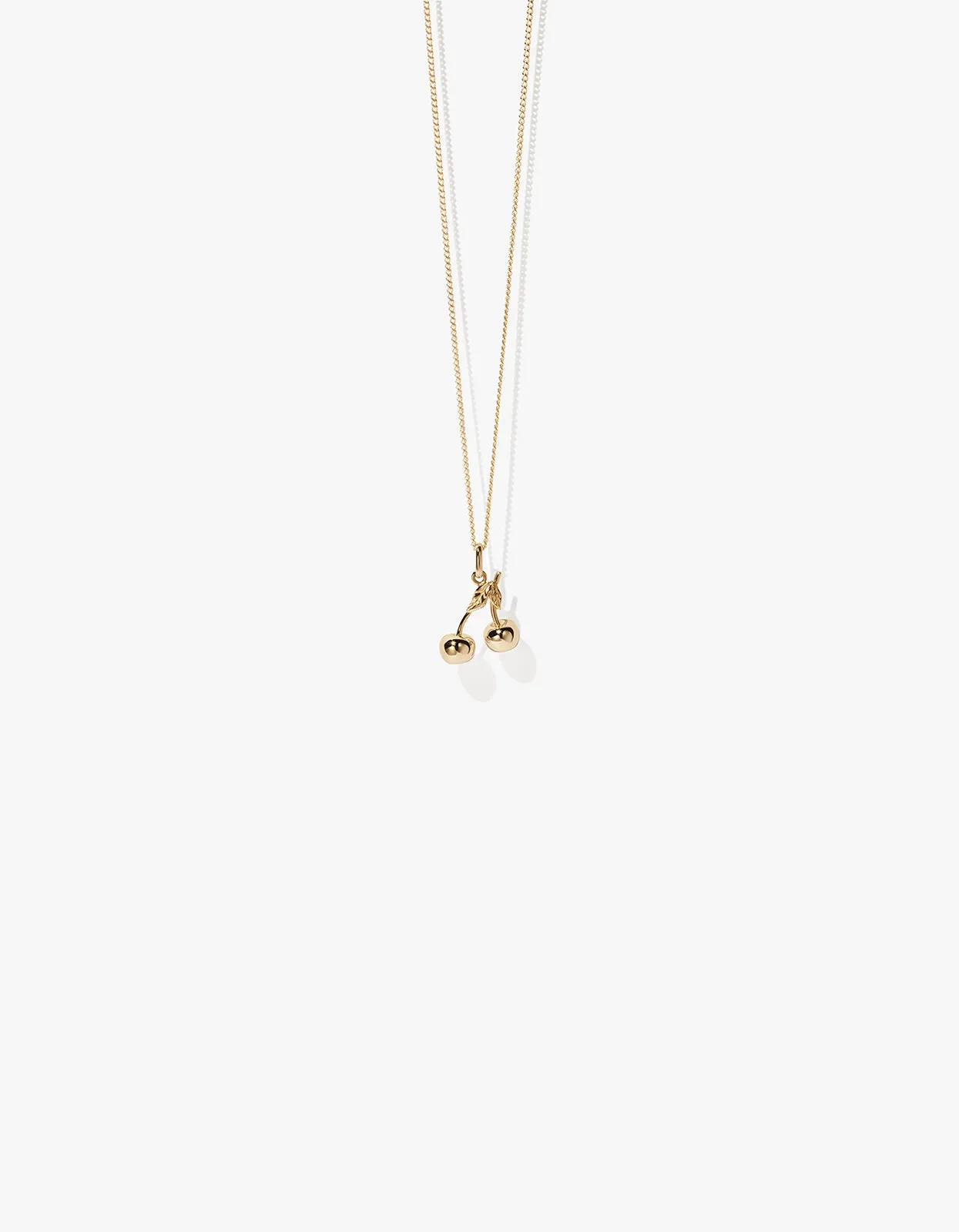 Cherry Charm Necklace - Gold