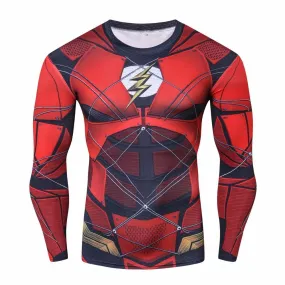 Comic FLASH Long Sleeve Compression Shirt for Men