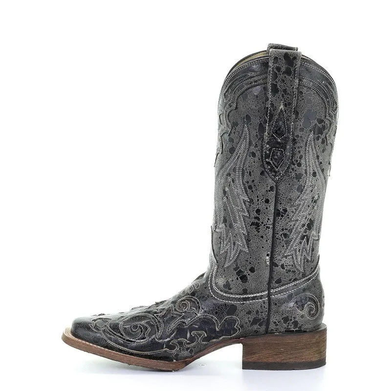 Corral Women's Black Python Overlay Boots