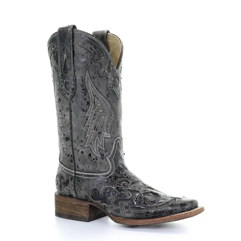 Corral Women's Black Python Overlay Boots