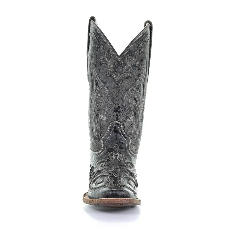 Corral Women's Black Python Overlay Boots