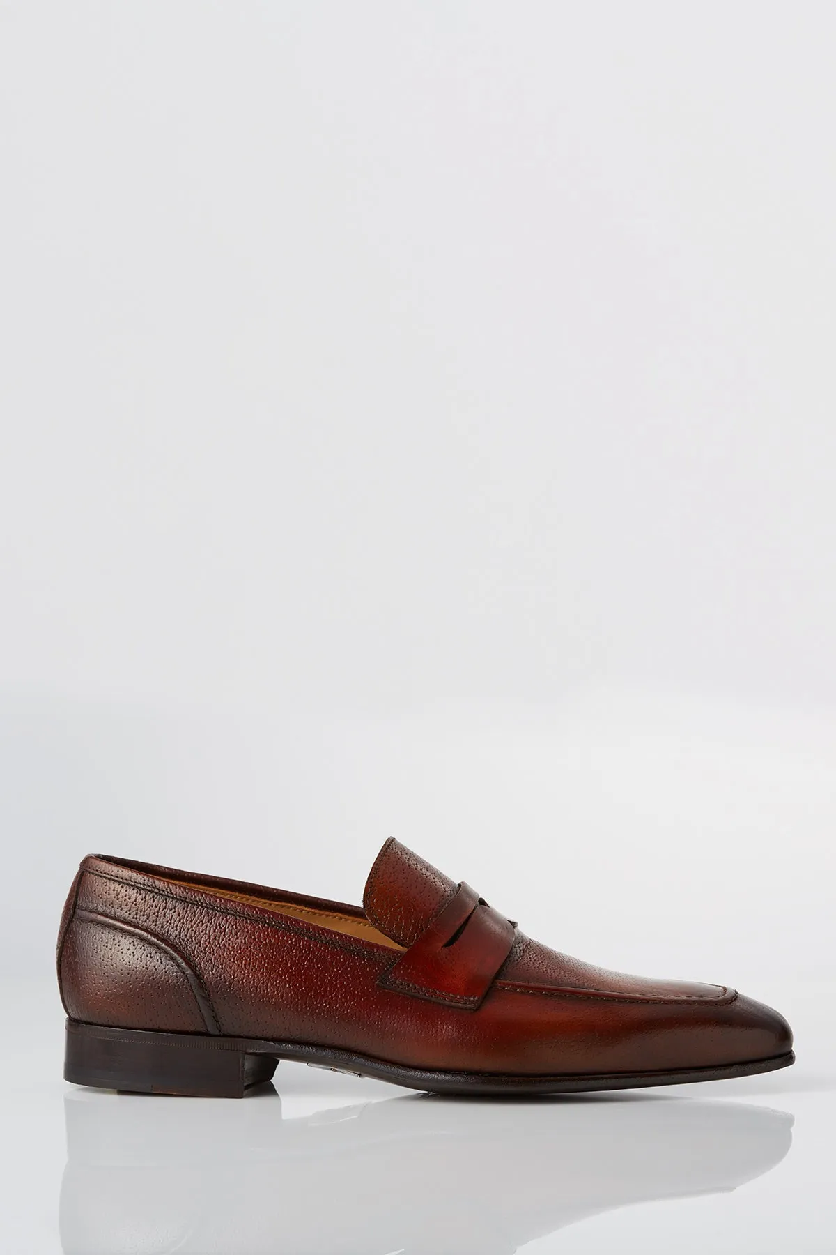 David August Leather Penny Loafer in Whiskey