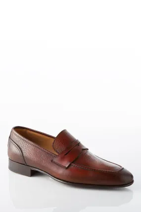 David August Leather Penny Loafer in Whiskey