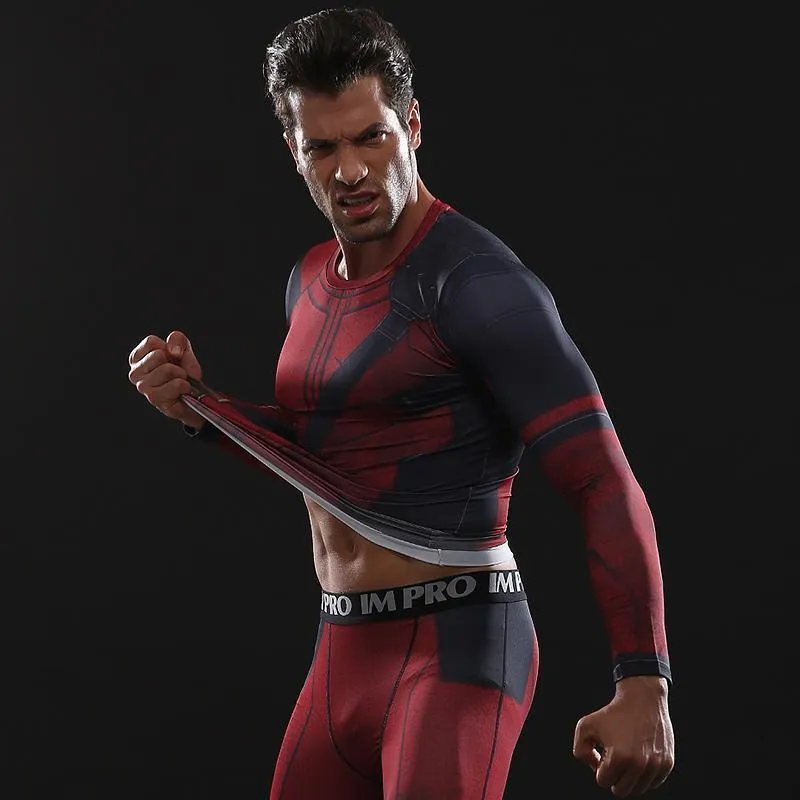 Deadpool 2 Long Sleeve Compression Shirt for Men