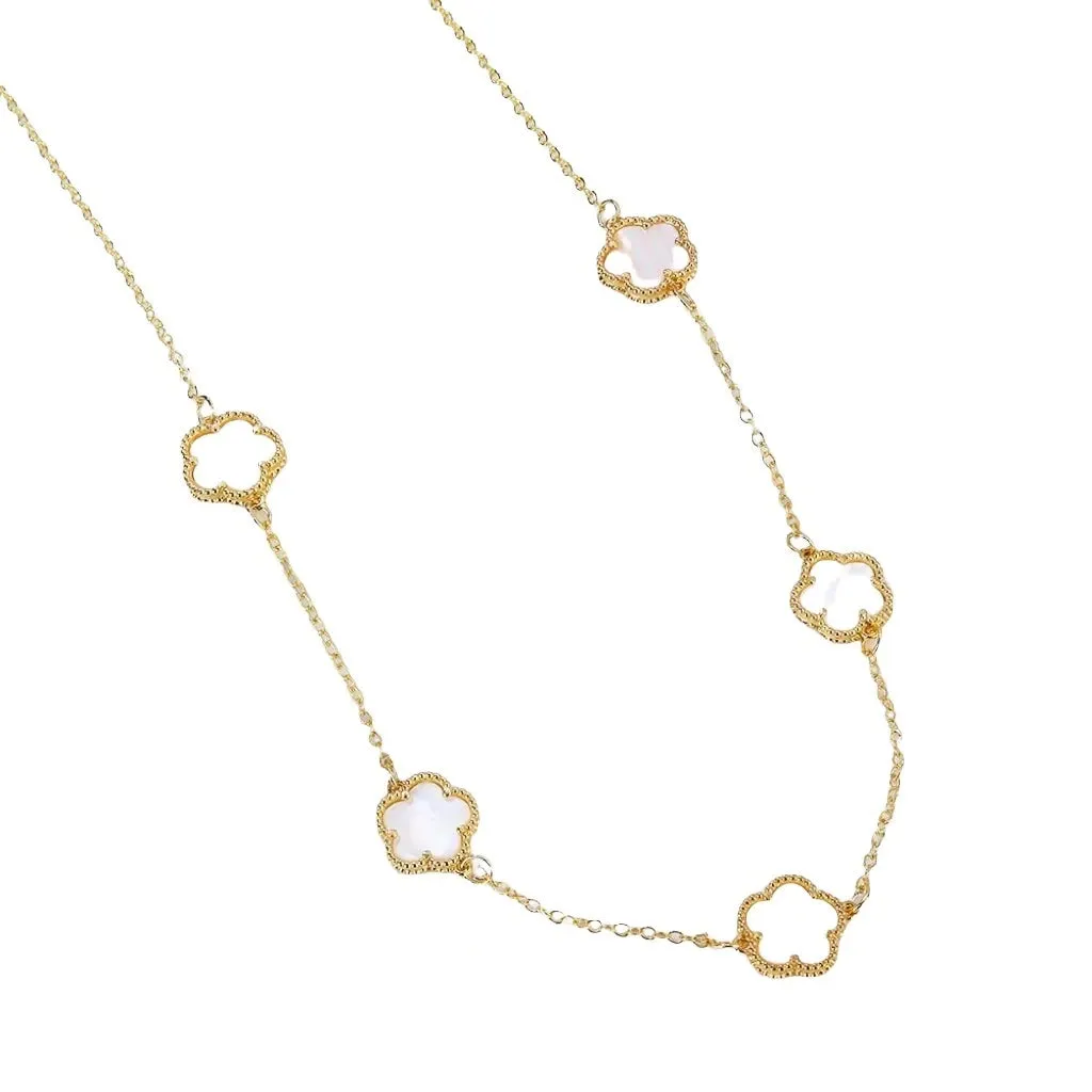 Diamond Floral Gold-Plated Jewelry