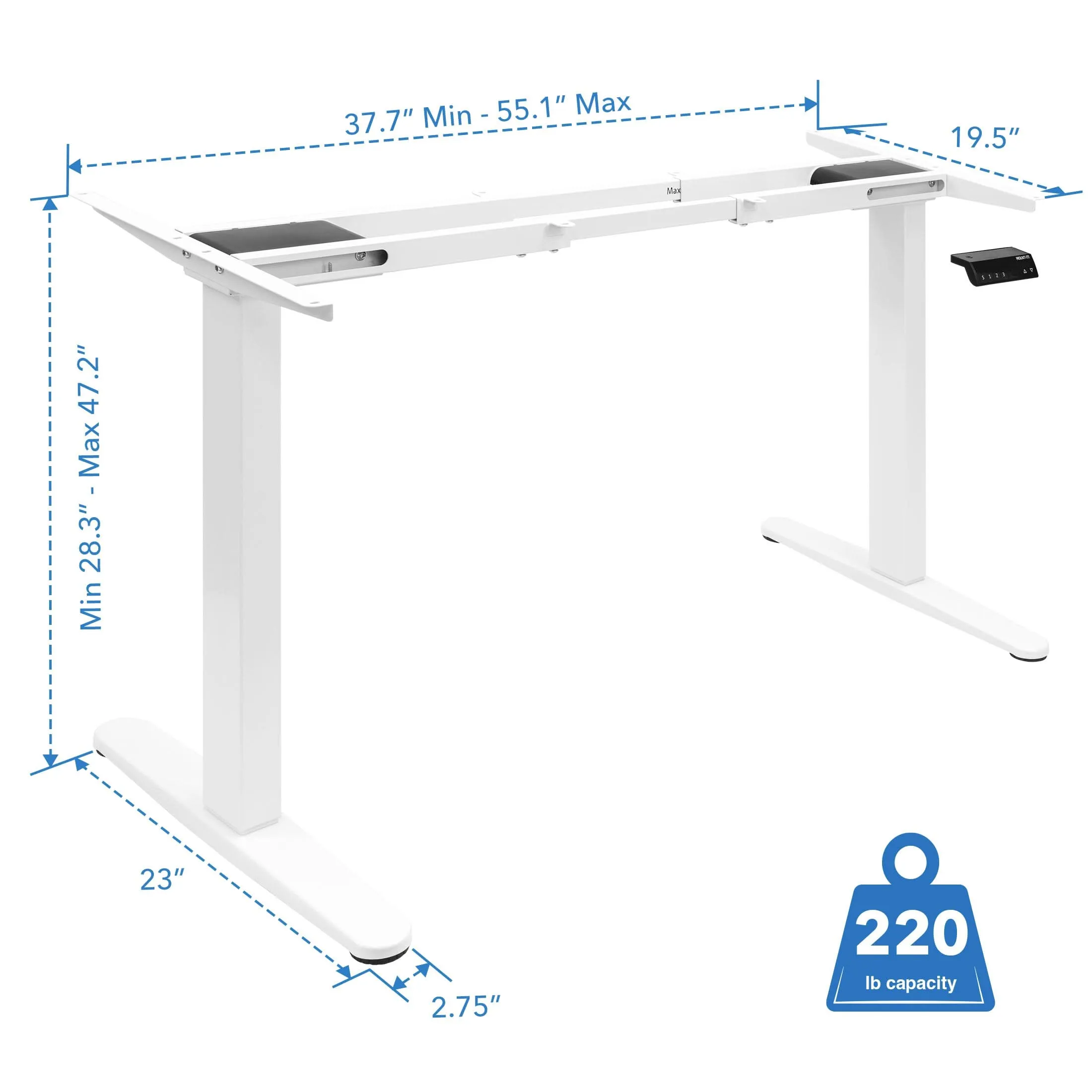 Dual Motor Electric Standing Desk Base