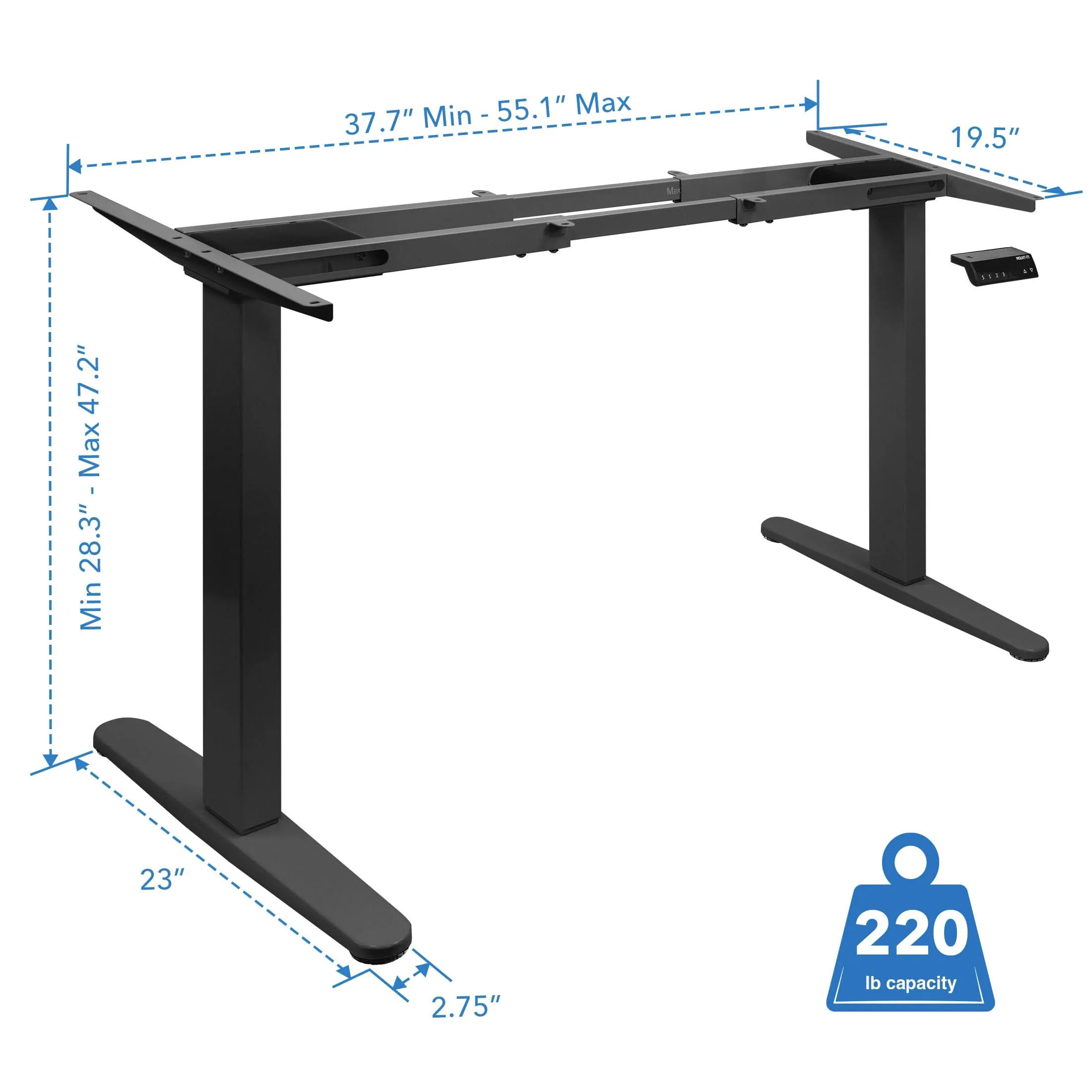 Dual Motor Electric Standing Desk Base