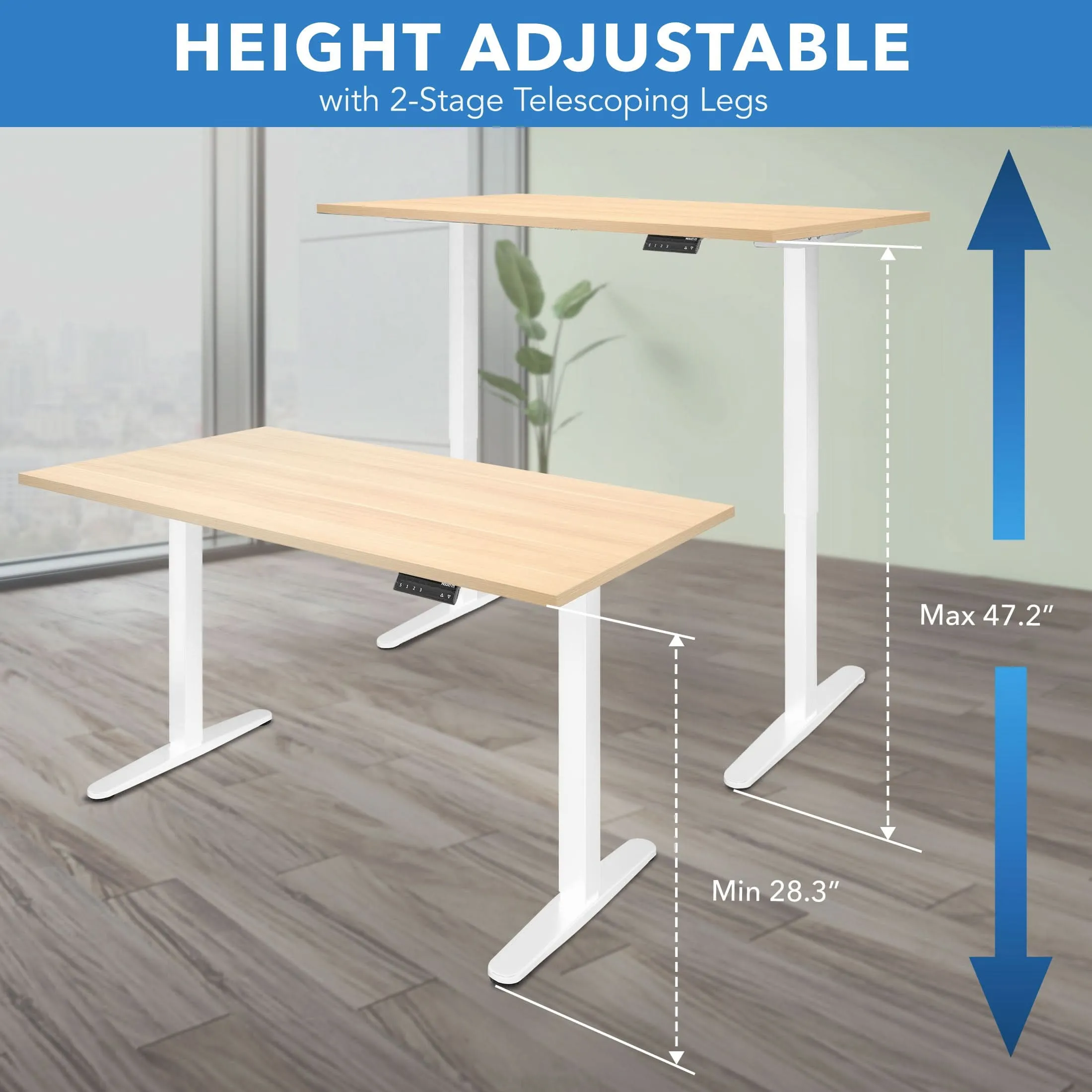 Dual Motor Electric Standing Desk Base