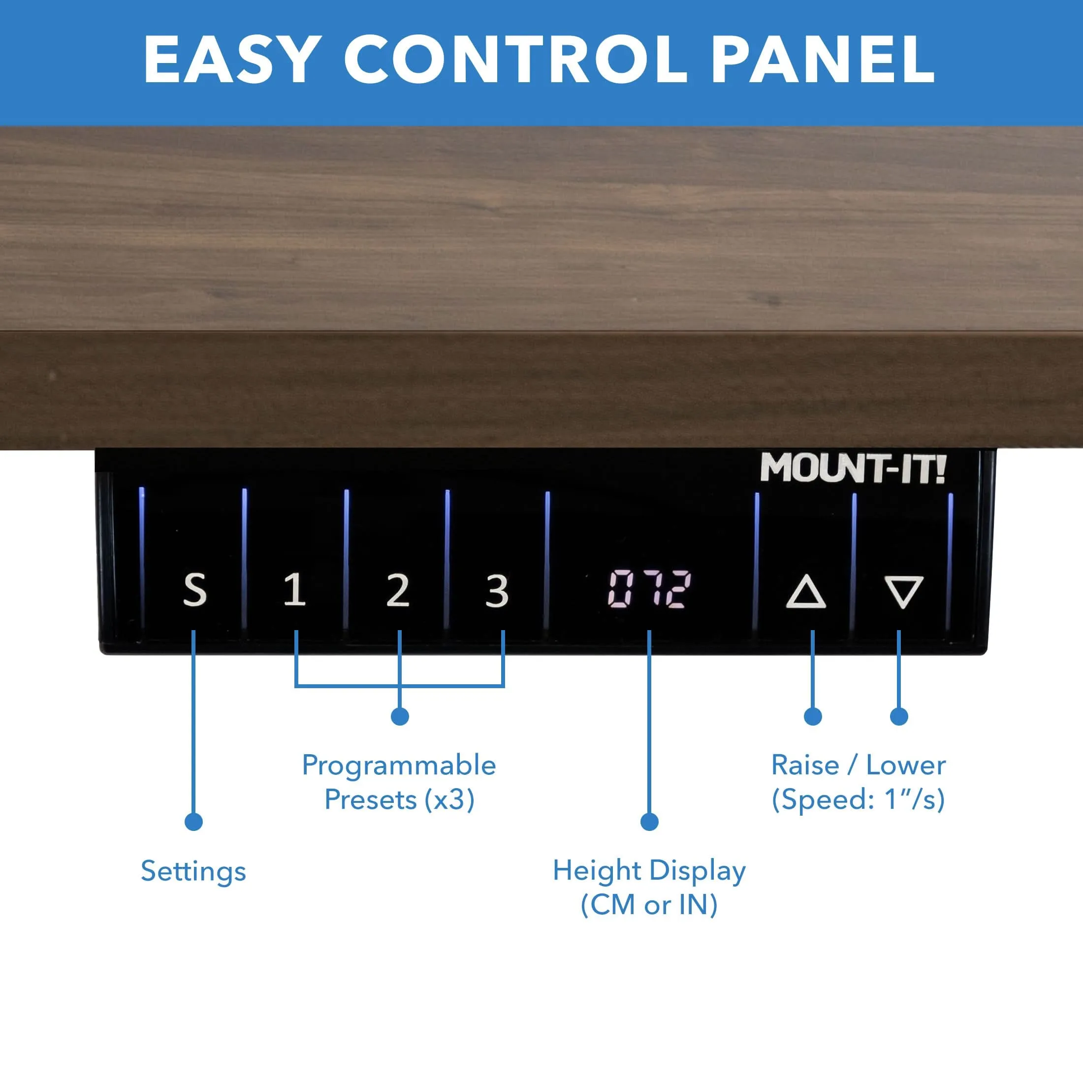 Dual Motor Electric Standing Desk with 55" Tabletop - Black Base