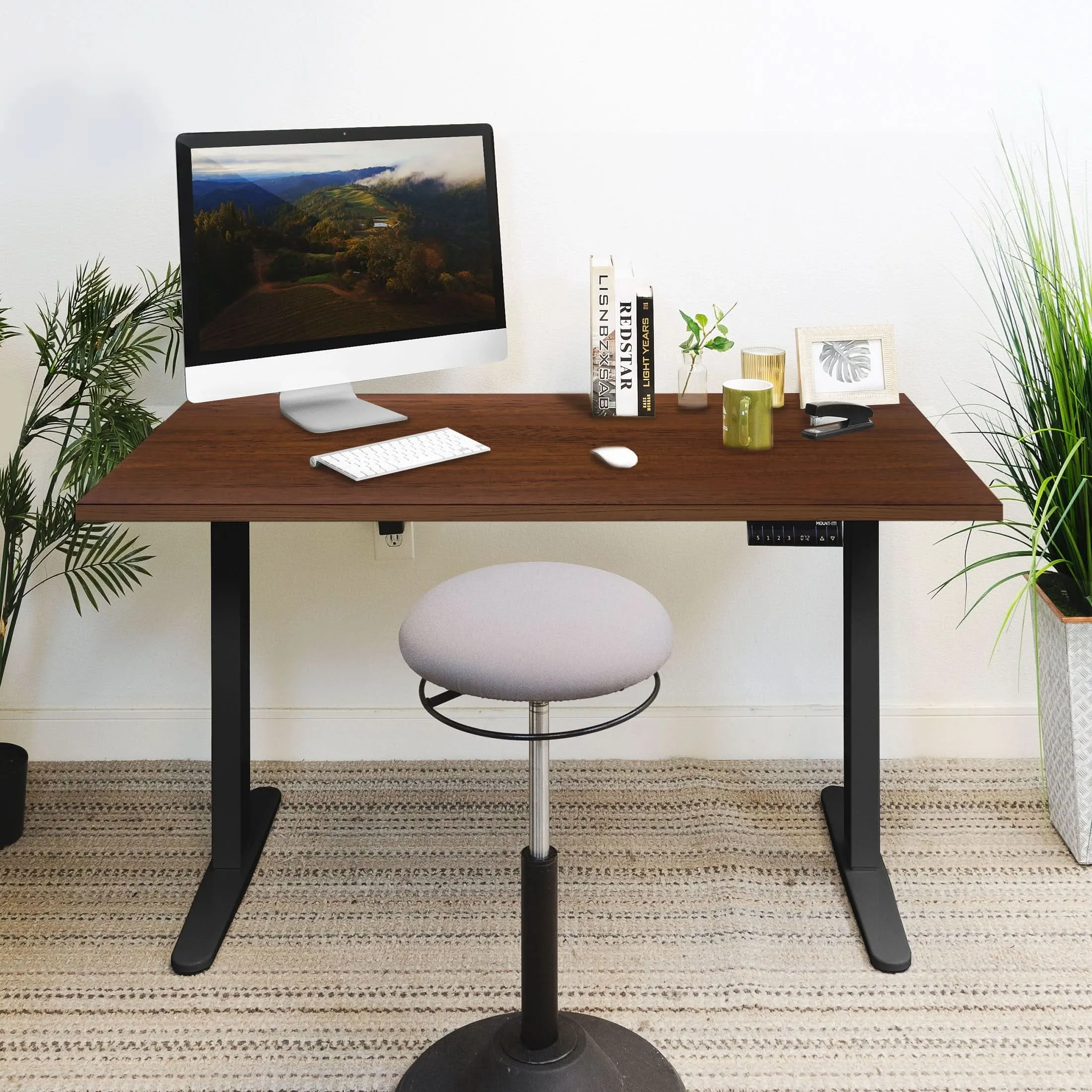 Dual Motor Electric Standing Desk with 55" Tabletop - Black Base