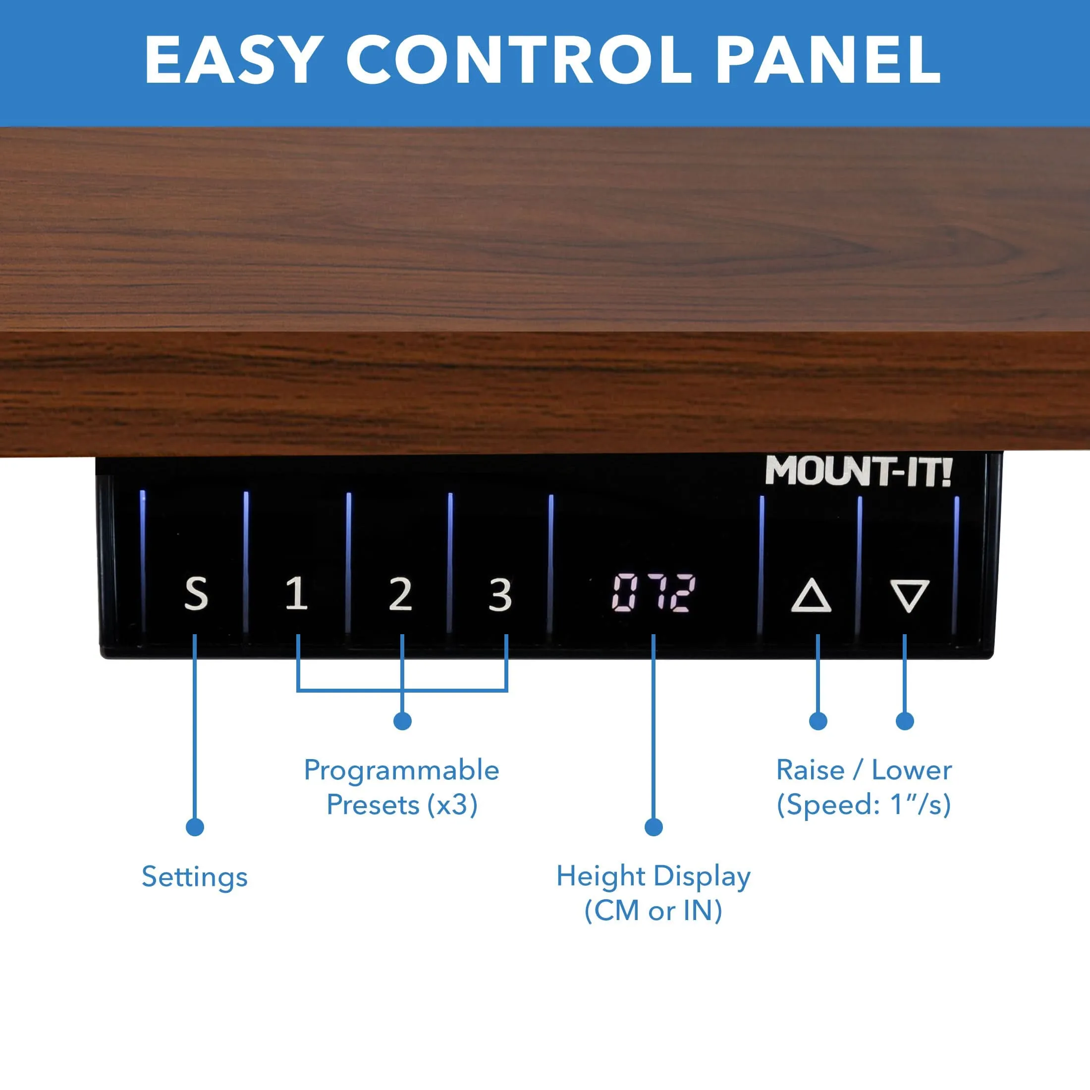 Dual Motor Electric Standing Desk with 55" Tabletop - White Base