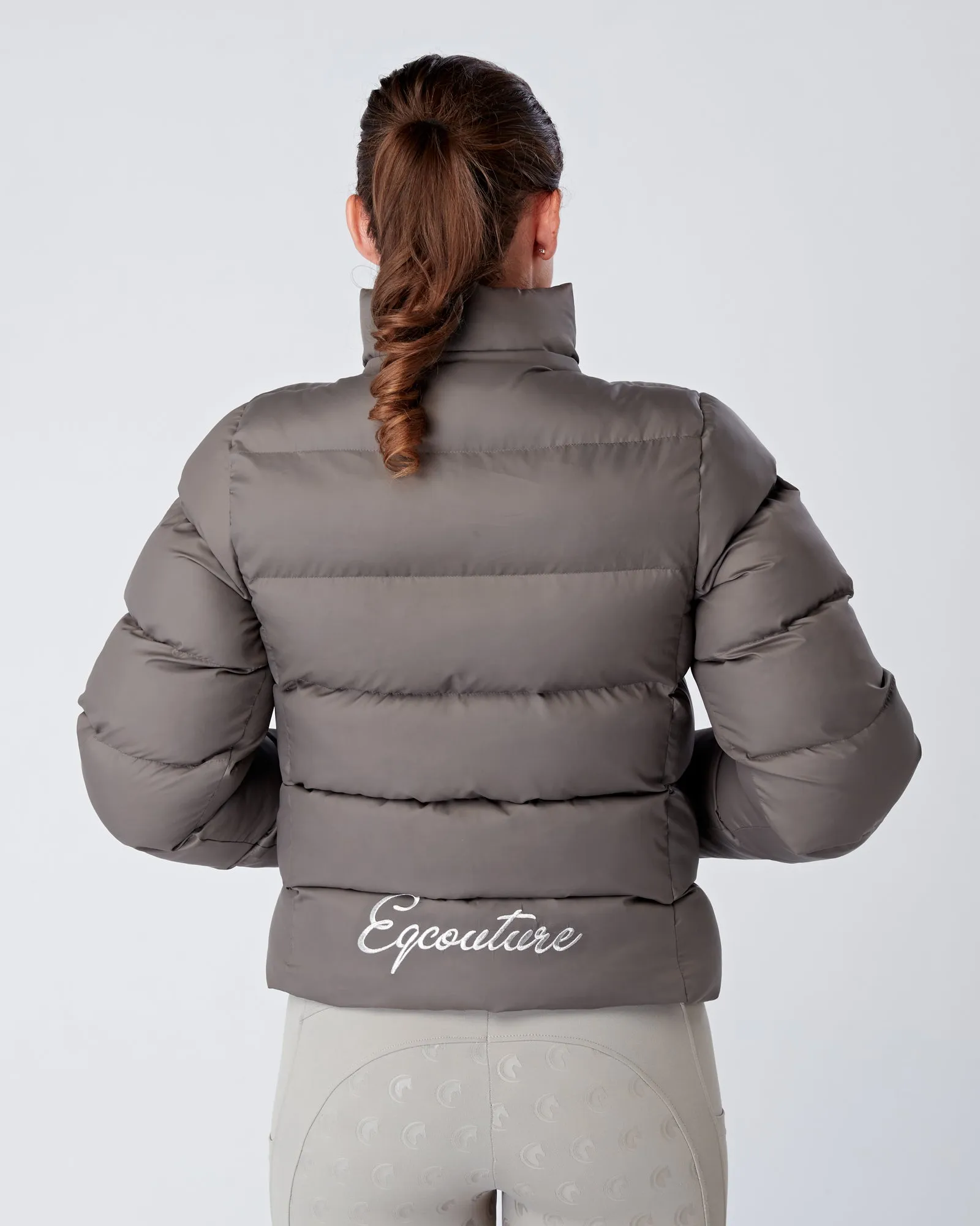 Exclusive Short Grey Puffer Coat  / Jacket - Detachable Hood