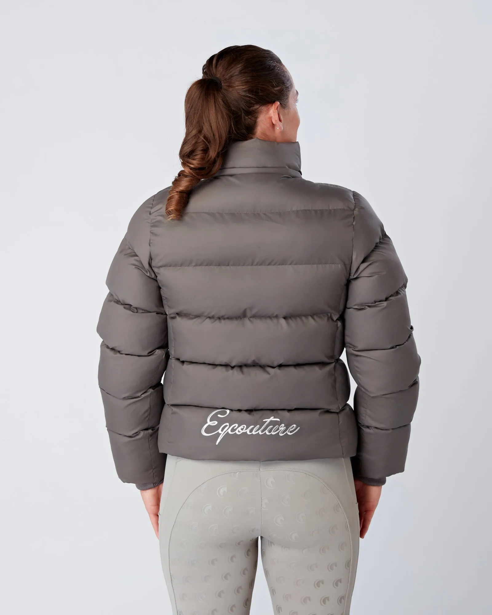 Exclusive Short Grey Puffer Coat  / Jacket - Detachable Hood