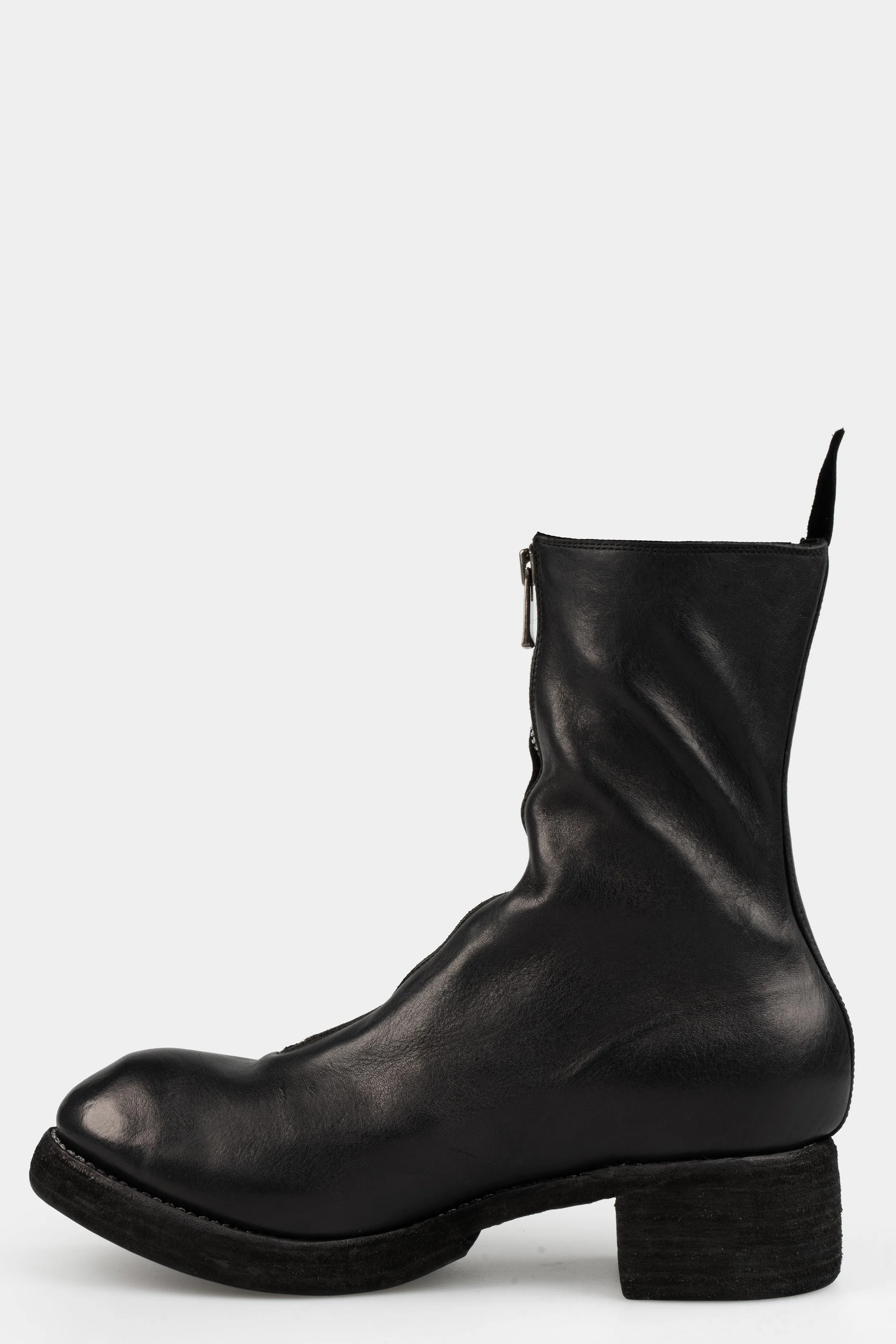 Front zip high top boots | PL2WZ (Double sole)