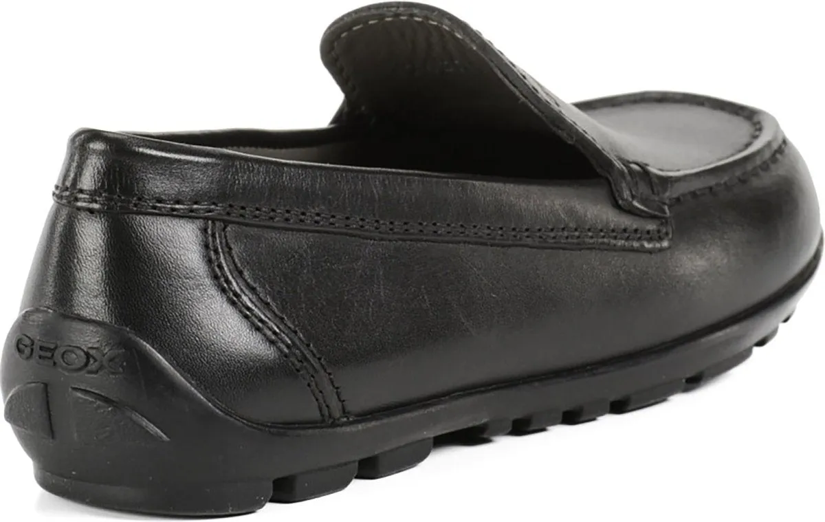 Geox Boy's JFast NEW Black Leather Loafer (Sizes 35-41)