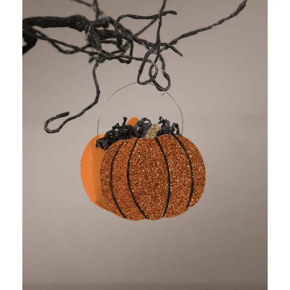 Glittered Pumpkin Basket