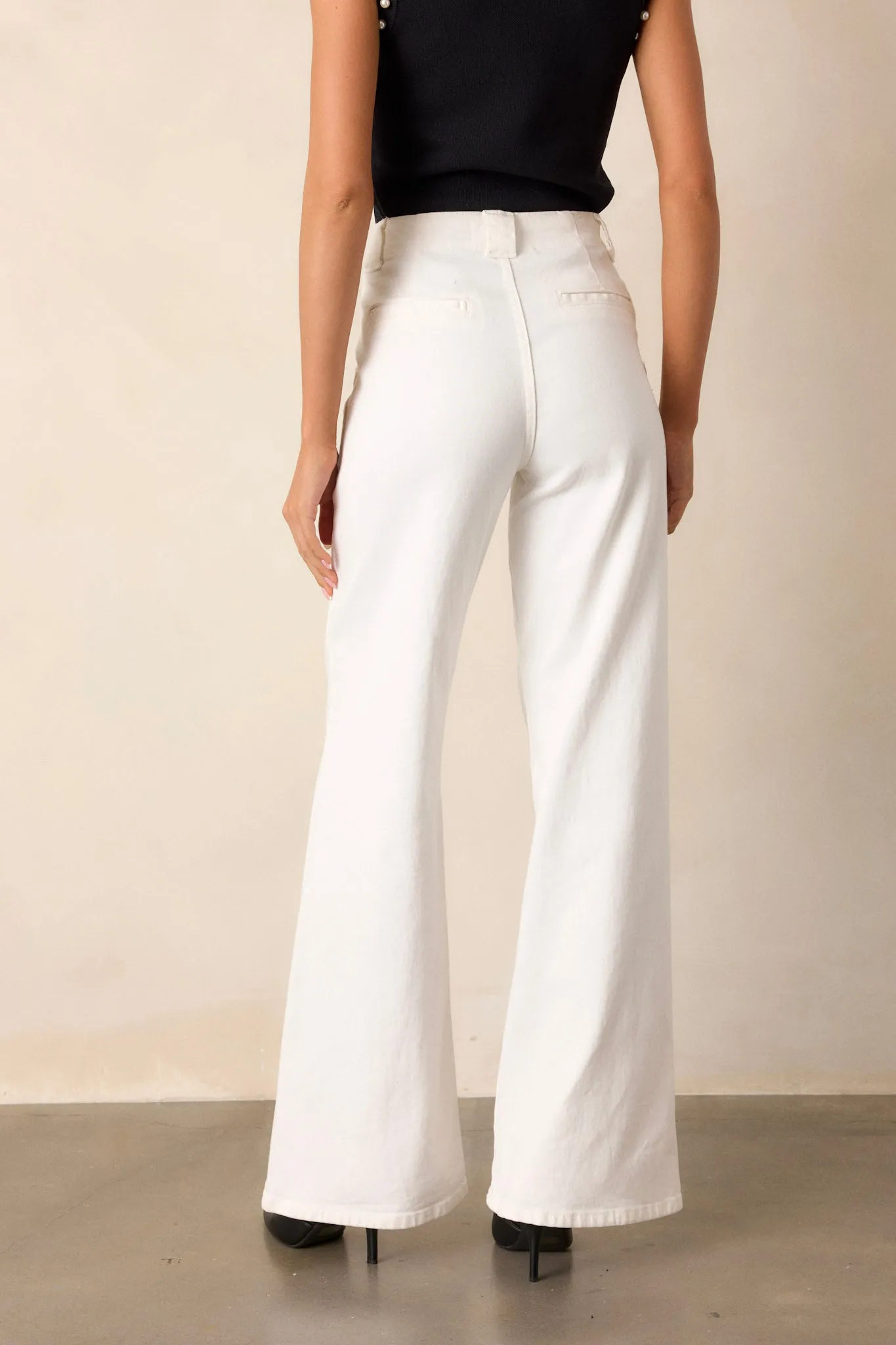 Hazy Days White Wide Leg Jeans