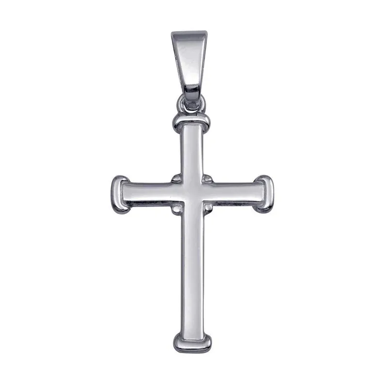 High Polished 925 Sterling Silver Plated Cross Pendant