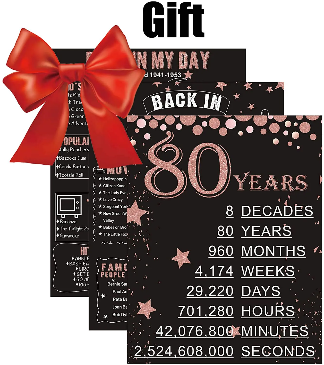 Homanga 30th Birthday Decorations for Women or Men, Rose Gold 3 Pieces 11”x 14” Back In 1991 Poster, 30 Years Party Wedding Anniversary Decoration Supplies, 30th Gifts for Women Her