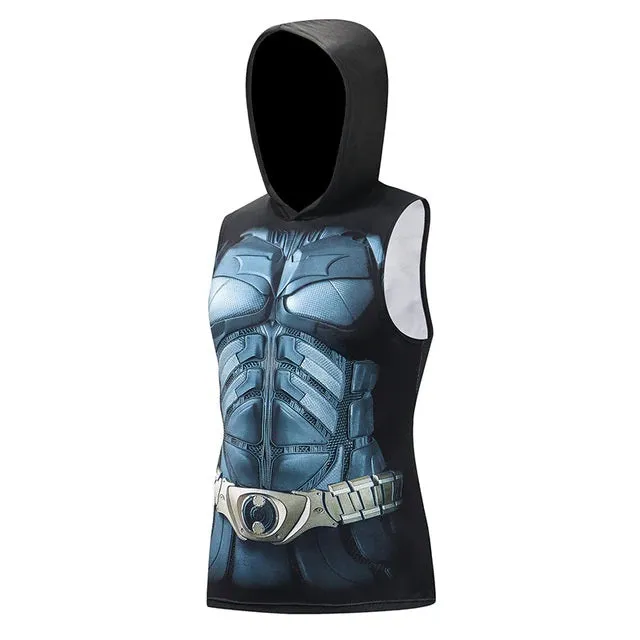 Hooded BATMAN Compression Tank Top For Men