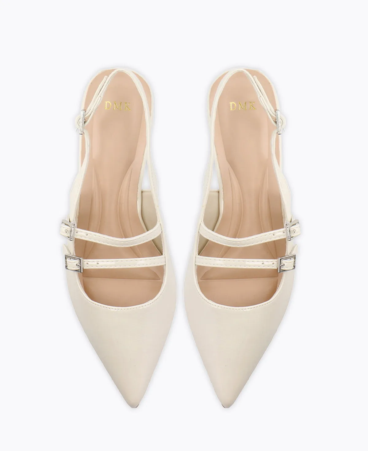 Inca Slingback Mary Jane Flats - Beige