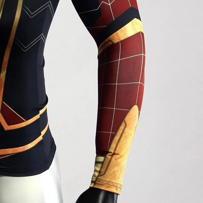 Infinity War SPIDERMAN Long Sleeve Compression Shirt for Men